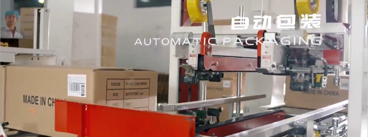Automatic carton packing equipment in Feemio's production process